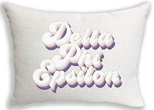 Sorority Shop Delta Phi Epsilon Pillow – Retro Design, 12" x 16" Lumbar Pillow Sorority thumbnail 1