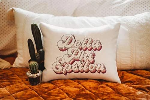 Sorority Shop Delta Phi Epsilon Pillow – Retro Design, 12" x 16" Lumbar Pillow Sorority thumbnail 2