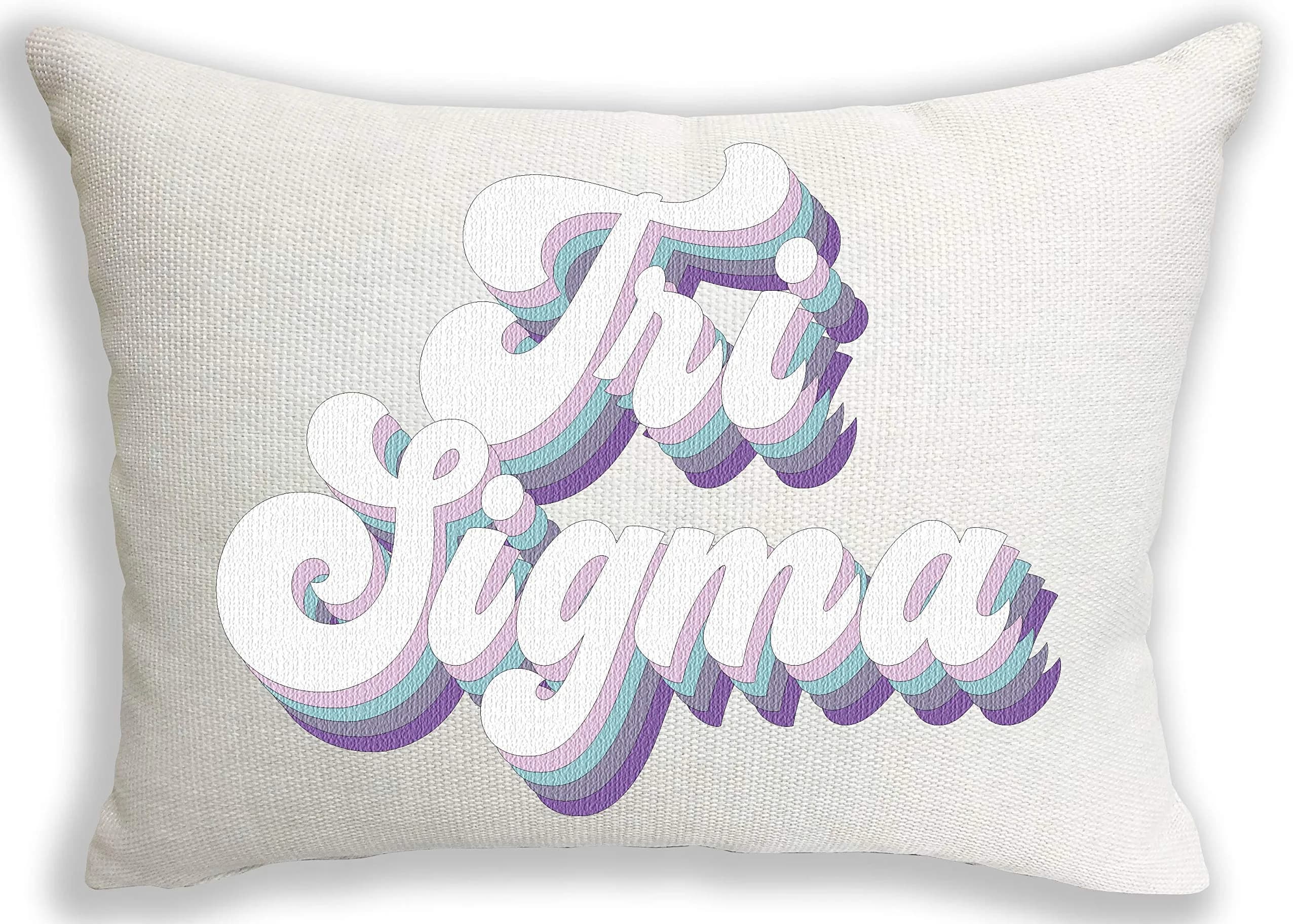 Sorority Shop Sigma Sigma Sigma Lumbar Pillow 12" x 16" (30cm x 40cm) | Retro Design - main product image
