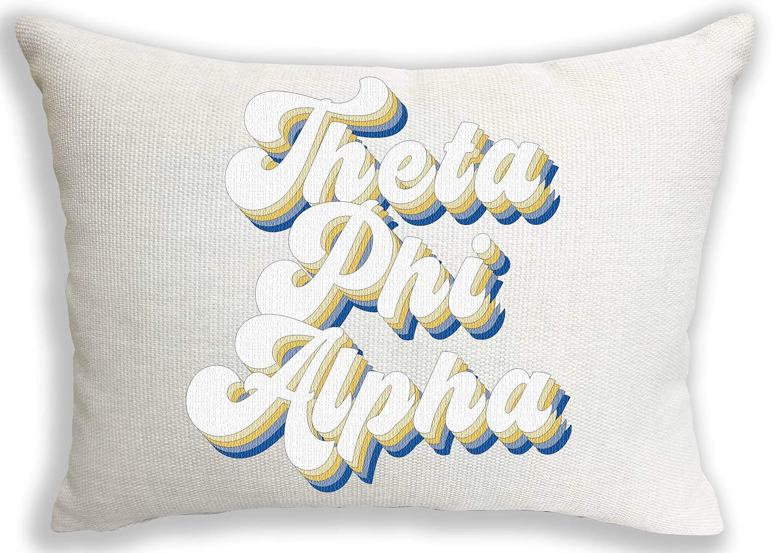 Sorority Shop Theta Phi Alpha Lumbar Pillow 12" x 16" (30cm x 40cm) | Retro Greek Letter Design - main product image