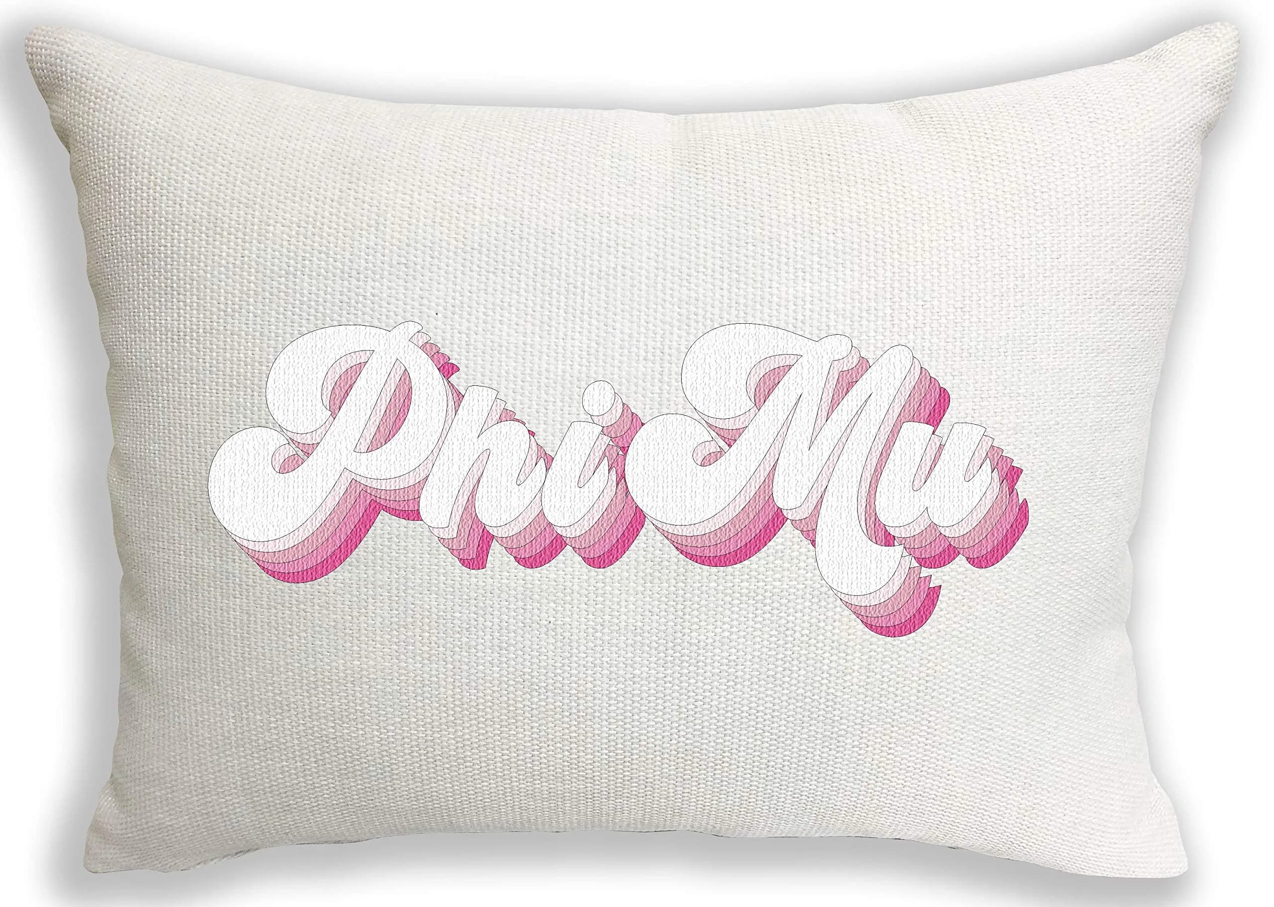 Sorority Shop Phi Mu Lumbar Pillow 12" x 16" (30cm x 40cm) | Retro Design for Sisterhood Pride - main product image