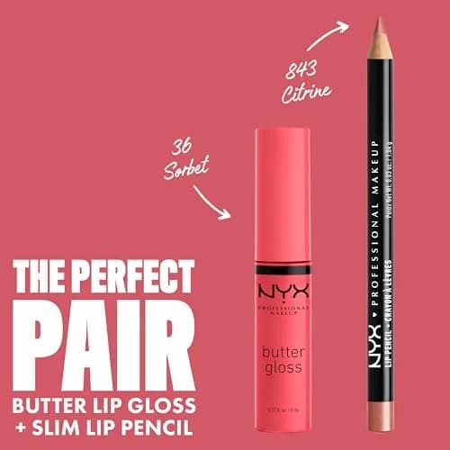 NYX PROFESSIONAL MAKEUP Butter Gloss Lip Gloss - Sorbet (Vibrant Coral) 8ml (0.27 Fl Oz) | Sheer to Medium Coverage thumbnail 4