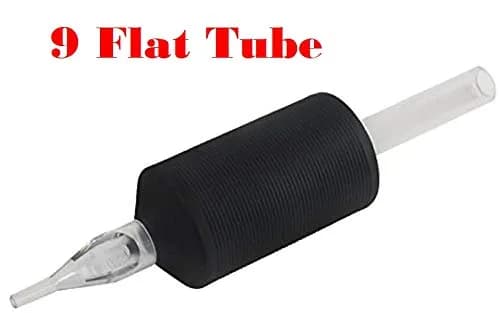 Tatmax International Flat Tip Tattoo Disposable Clear Tube Grips 20pcs (9 Flat) | Sterilized & Individually Packed thumbnail 3