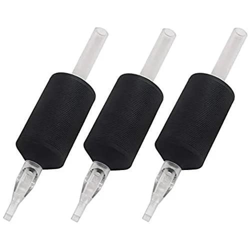 Tatmax International Flat Tip Tattoo Disposable Clear Tube Grips 20 Count (Pack of 1) | 1 Inch Tubes for Standard Tattoo Machines - main product image