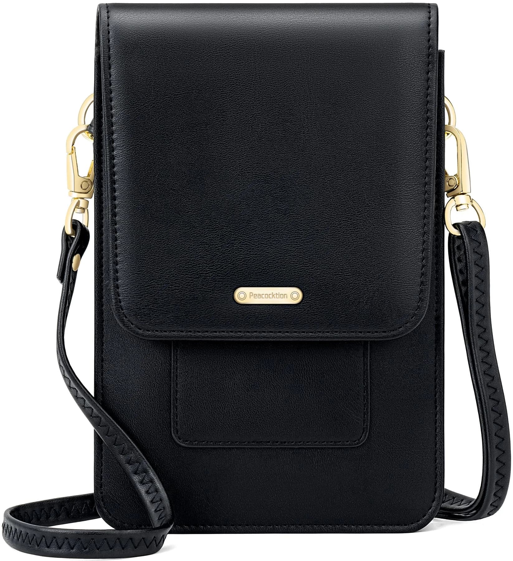 Peacocktion Small Crossbody Bag for Women | RFID Travel Wallet with Card Slots (7.2'' x 4.4'' x 1'') - main product image
