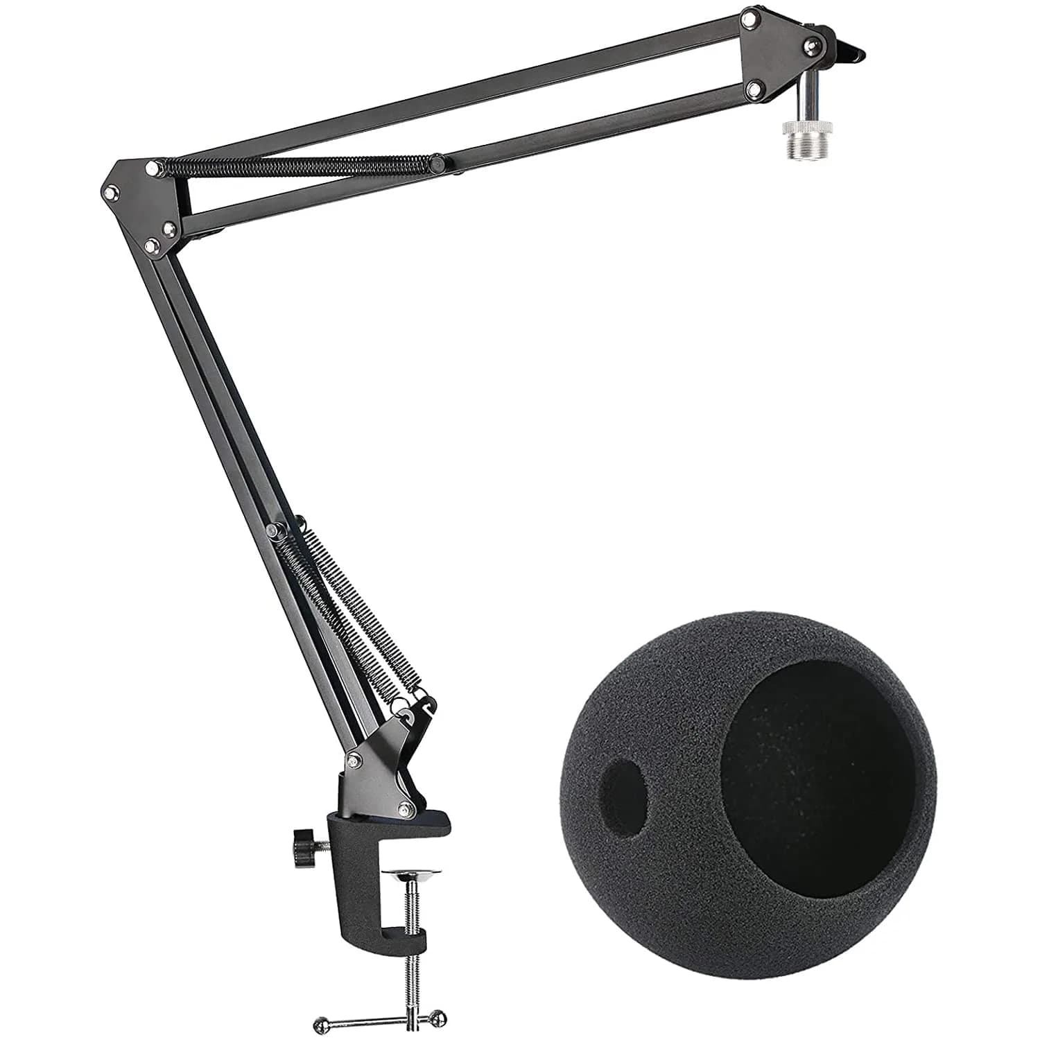 SUNMON Snowball iCE Mic Boom Arm Stand with Pop Filter, 26.8 inches | Compatible with Blue Snowball Ice USB Mic — Mic Stand and Pop Filter