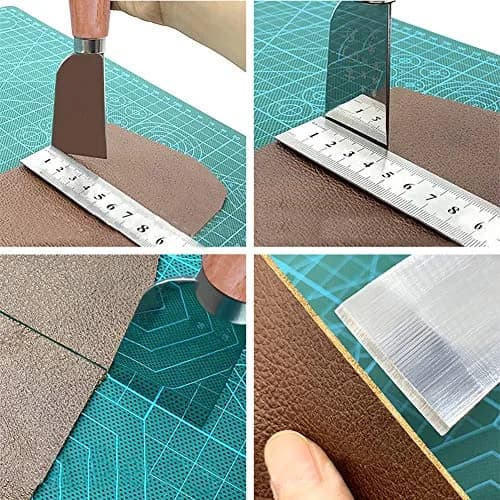 QMNNMA Leather Knife with Wooden Handle | Precision Leather Skiving Tool for DIY & Crafts thumbnail 2