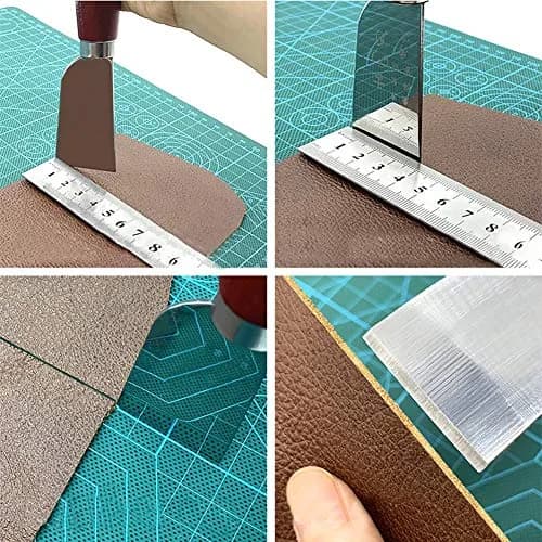 QMNNMA Leather Knife, Skiving Knife, Leather Cutting Knife (Red) | Durable High-Speed Steel Blade for Leathercraft thumbnail 2