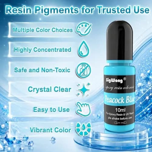 SigWong Epoxy Resin Pigment 24 Colors | Highly Concentrated Liquid Dye for DIY Jewelry & Crafts thumbnail 3