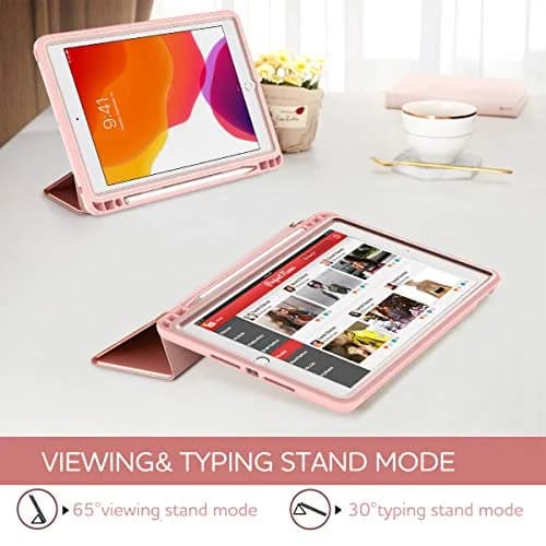SURITCH Shockproof Leather Smart Cover Case for iPad 10.2 2021/2020/2019 | Auto Sleep/Wake Stand thumbnail 6