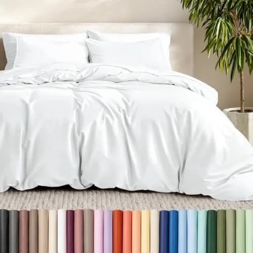 Bare Home Duvet Cover Set 1800 Ultra-Soft Oversized Queen | Breathable Microfiber, Easy Care thumbnail 1