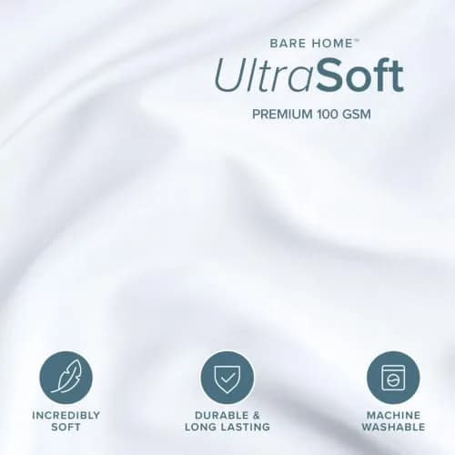 Bare Home Duvet Cover Set 1800 Ultra-Soft Oversized Queen | Breathable Microfiber, Easy Care thumbnail 2