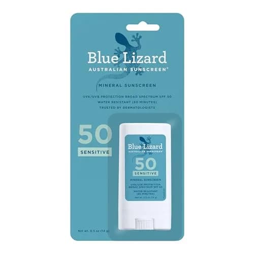 BLUE LIZARD Sensitive Mineral Sunscreen Stick SPF 50+ 15ml (0.5 Oz) | Reef-Safe Zinc Oxide Protection thumbnail 1