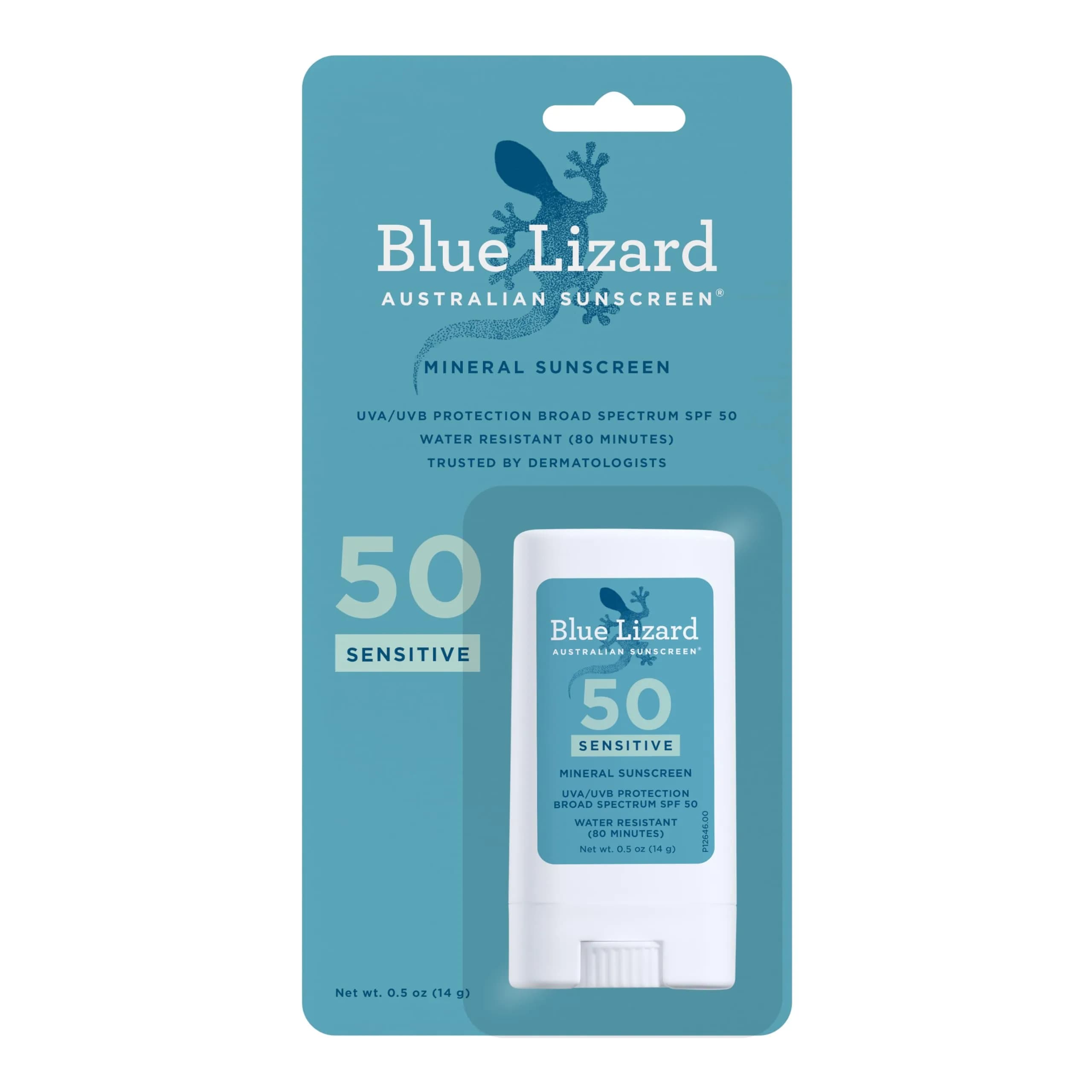 BLUE LIZARD Sensitive Mineral Sunscreen Stick SPF 50+ 15ml (0.5 Oz) | Reef-Safe Zinc Oxide Protection - main product image