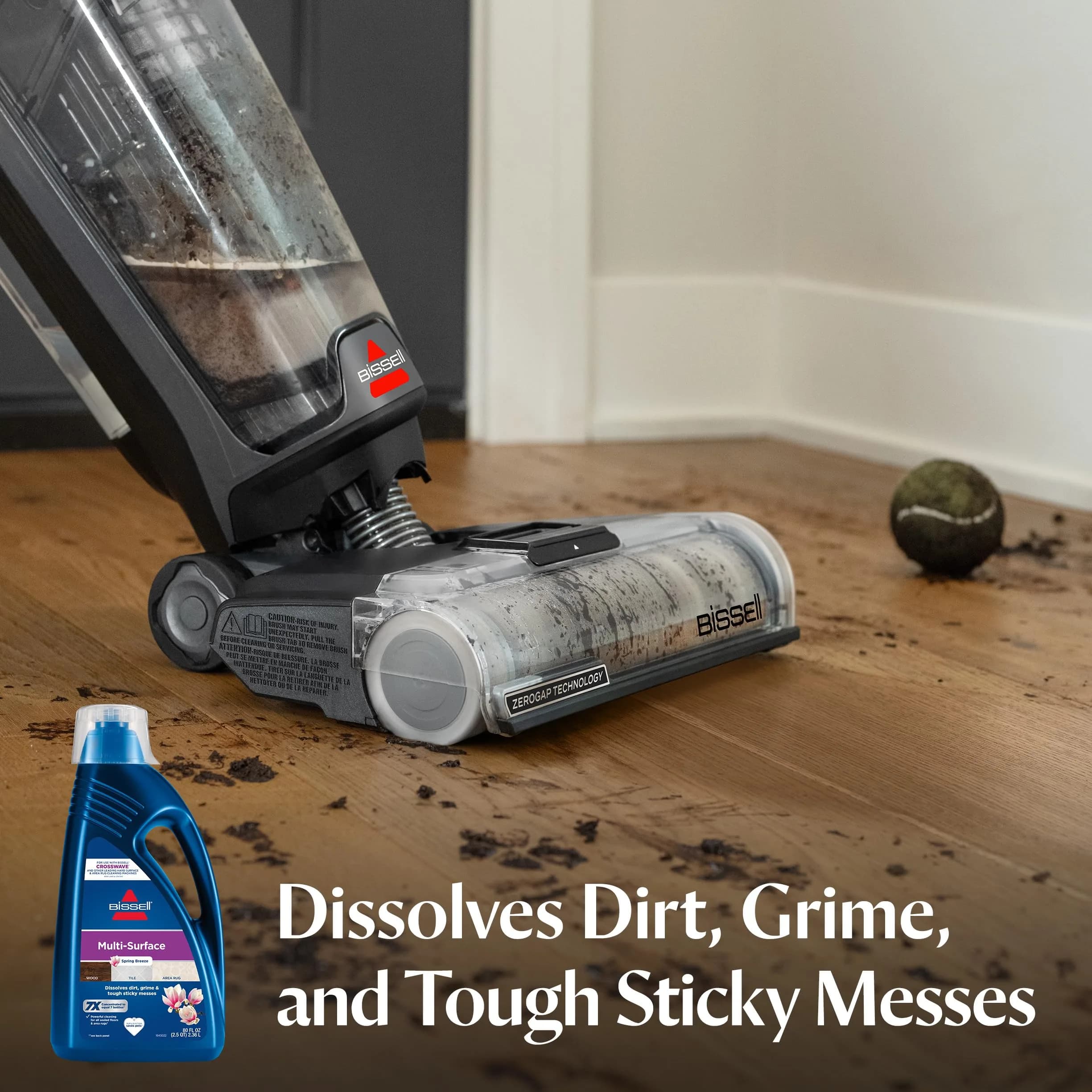 Bissell Multi-Surface Solution, for use in CrossWave and Other Leading Hard Surface and Area Rug Cleaners, 80oz, Dissolves Dirt, Grime, and Tough Sticky Messes thumbnail 2