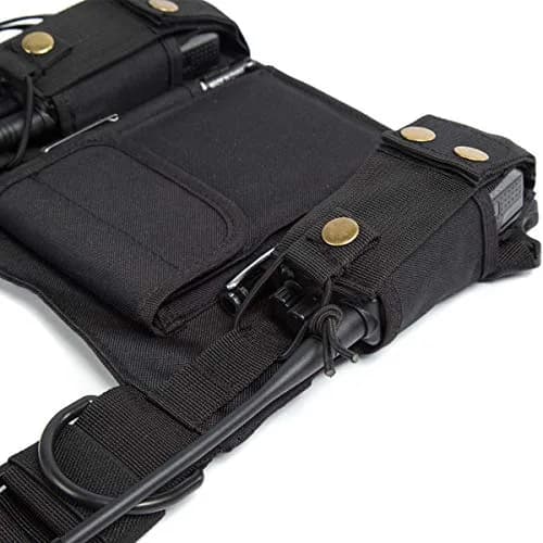 LUITON Radio Shoulder Holster Chest Harness Holder Vest Rig for Two Way Radio 0.318kg (0.70lb) | Adjustable, Durable Nylon, Fits Kenwood, Baofeng, Retevis thumbnail 5