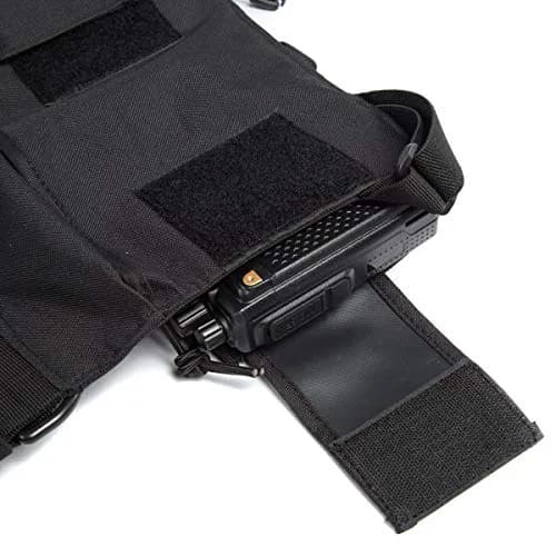 LUITON Radio Shoulder Holster Chest Harness Holder Vest Rig for Two Way Radio 0.318kg (0.70lb) | Adjustable, Durable Nylon, Fits Kenwood, Baofeng, Retevis thumbnail 7