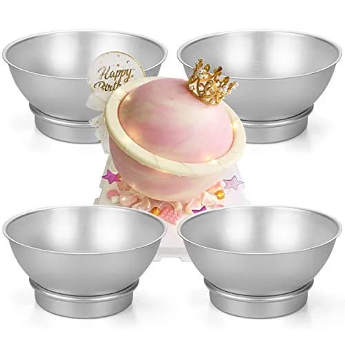 Hedume Set of 8 Cake Sphere Pan, 6.5 Inches | Create Ball-Shaped Cakes for All Occasions thumbnail 1