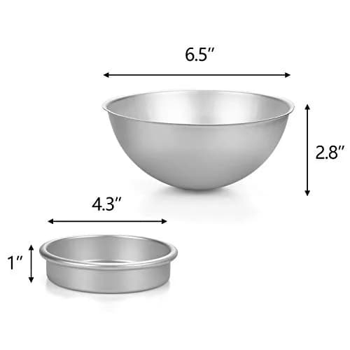 Hedume Set of 8 Cake Sphere Pan, 6.5 Inches | Create Ball-Shaped Cakes for All Occasions thumbnail 4