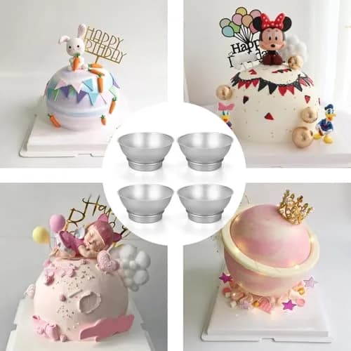Hedume Set of 8 Cake Sphere Pan, 6.5 Inches | Create Ball-Shaped Cakes for All Occasions thumbnail 7