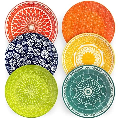 Annovero Dinner Plates 10.5 Inch | Vibrant Ceramic Set for Family & Entertaining thumbnail 1