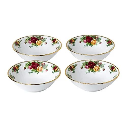 Royal Albert Old Country Roses Bone China Bowls 4pc Set, 6.2" | Vintage Floral Elegance thumbnail 1