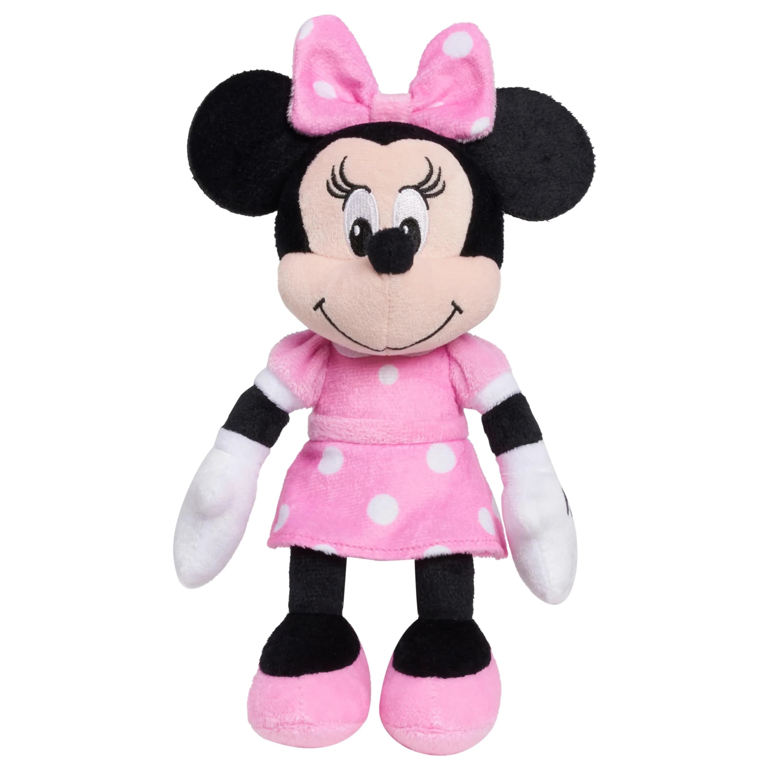 Just Play Disney Junior Mickey Mouse Bean Plush Minnie Mouse Stuffed Animal, 20.3cm (8 inches) | Classic Disney Friends for Play and Display thumbnail 1