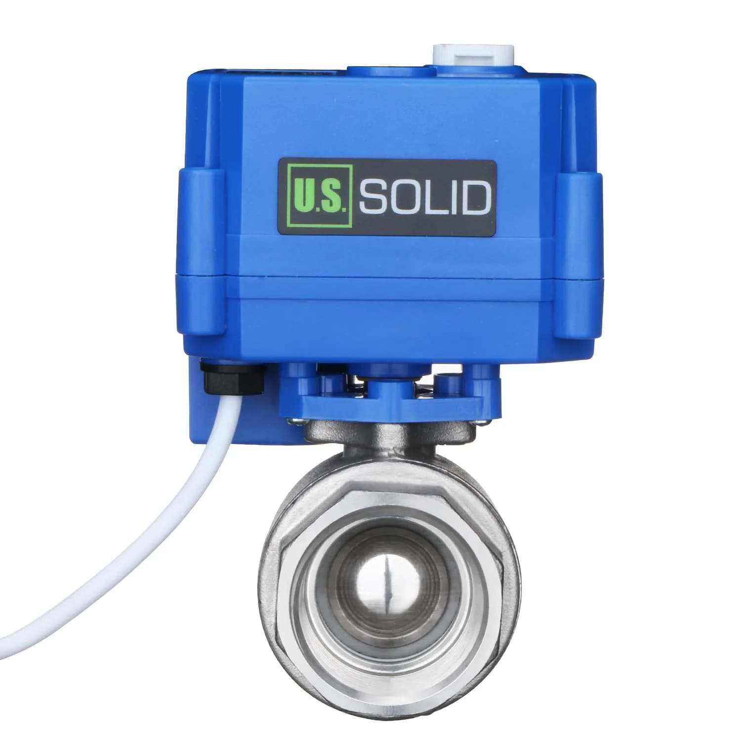 U.S. Solid Motorized Ball Valve 1" NSF Certified 304SS Full Port 9-24V AC/DC | Auto Return