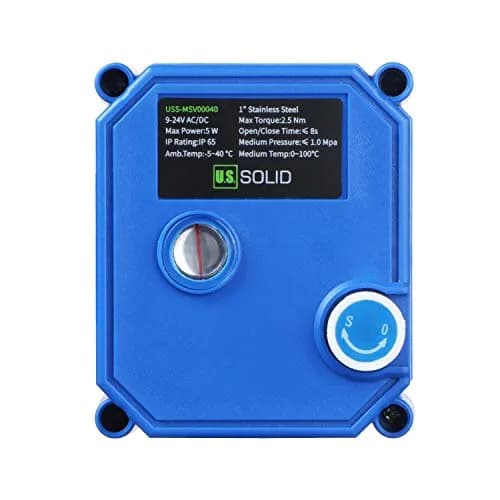 U.S. Solid Motorized Ball Valve 1" NSF Certified 304SS Full Port 9-24V AC/DC | Auto Return thumbnail 6