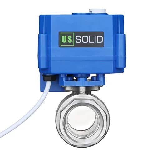 U.S. Solid Motorized Ball Valve 1" NSF Certified 304SS Full Port 9-24V AC/DC | Auto Return thumbnail 2