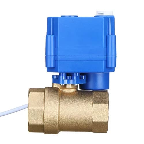 U.S. Solid Motorized Brass Ball Valve 1" Standard Port | 9-24V AC/DC Auto Return thumbnail 4