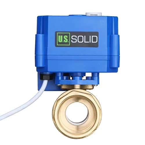 U.S. Solid Motorized Brass Ball Valve 1" Standard Port | 9-24V AC/DC Auto Return thumbnail 5