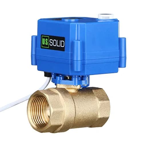 U.S. Solid Motorized Brass Ball Valve 1" Standard Port | 9-24V AC/DC Auto Return thumbnail 2