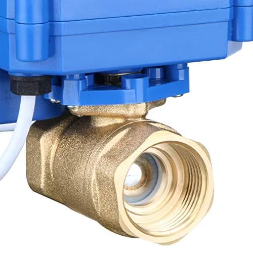 U.S. Solid Motorized Ball Valve 3/4" Brass Standard Port 9-24V AC/DC | Auto Return & Manual Function thumbnail 5