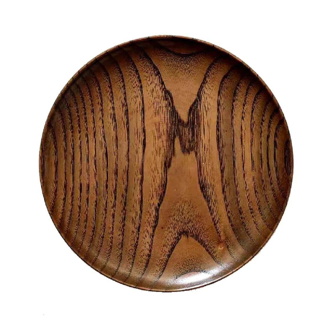 HomeImpel Round Wood Dish, 15cm | Elegant Acacia Wooden Plate for Dessert & Decor - main product image