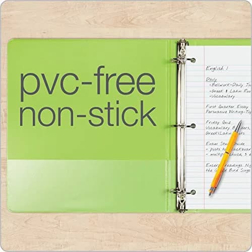 Cardinal 1.5 Inch 3 Ring Binder 4-Pack | Holds 350 Sheets, ClearVue Presentation View, Non-Stick, Assorted Colors thumbnail 4