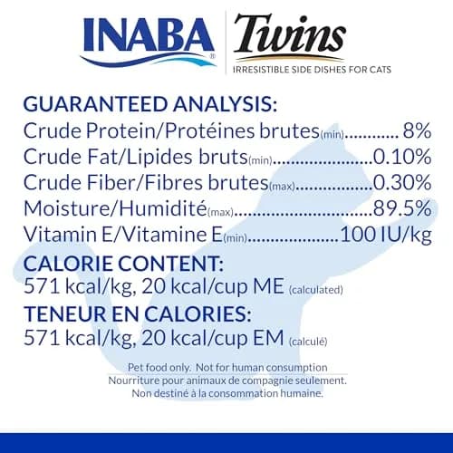 INABA Twins Wet Cat Treat Side Dish, Tuna Chicken Scallop, 12ct (12 Count) | Hydrating & Low-Calorie Snack for Cats thumbnail 4