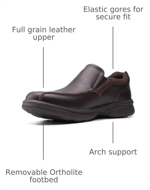Clarks Collection Men's Bradley Step Loafer Brown Tumbled 2.27 kg (3 lb) | All-Occasion Casual Slip-On thumbnail 3