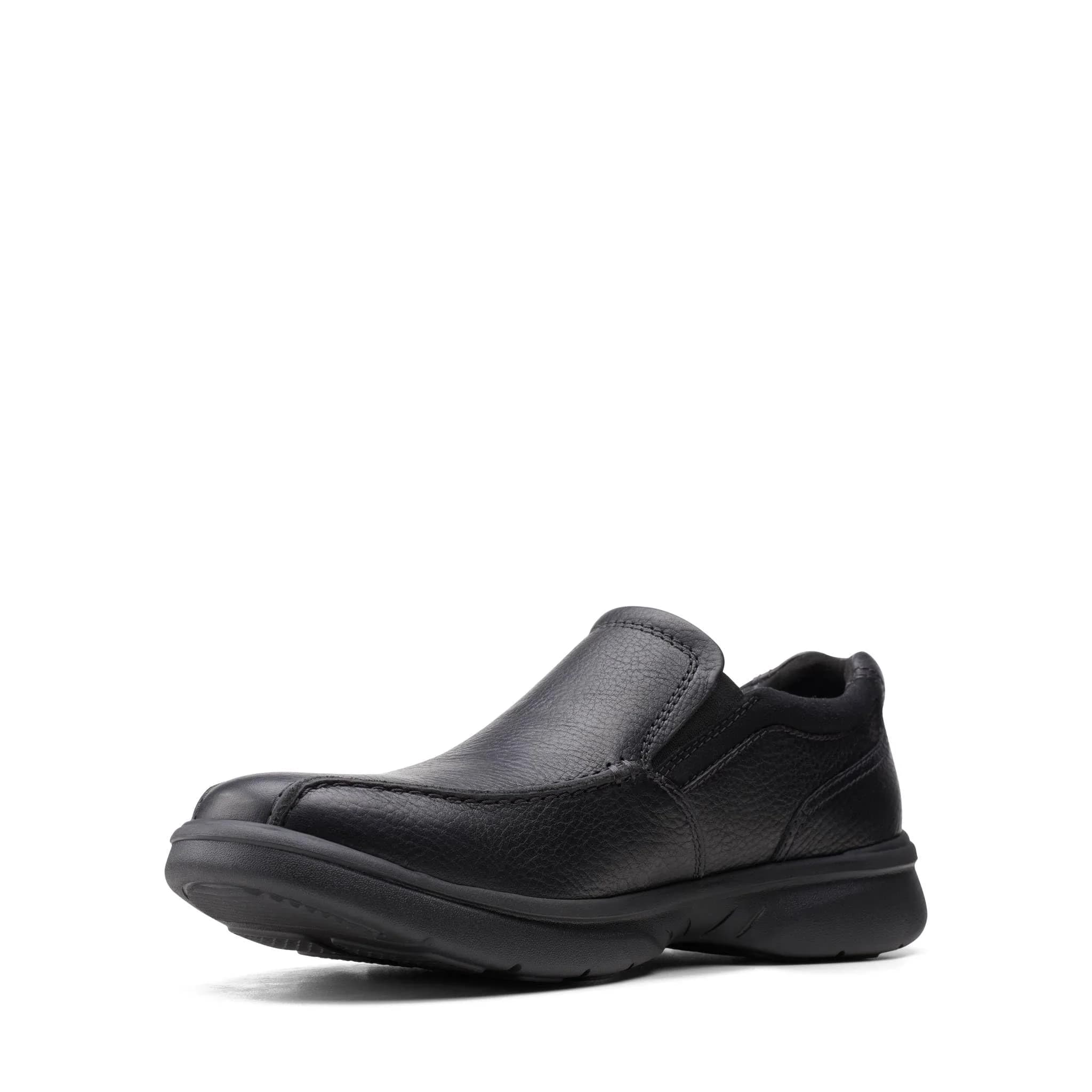 Clarks Collection Men's Bradley Step Loafer Black Tumbled 27.3cm (10.75in) | Business Casual Slip-On - main product image
