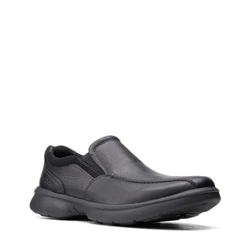 Clarks Collection Men's Bradley Step Loafer Black Tumbled 27.3cm (10.75in) | Business Casual Slip-On thumbnail 7