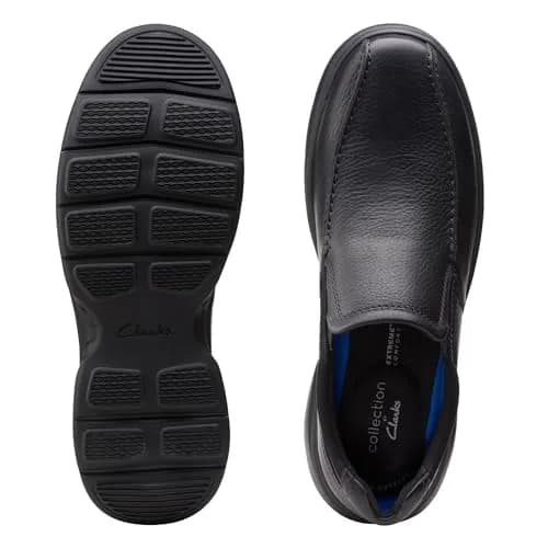 Clarks Collection Men's Bradley Step Loafer Black Tumbled 27.3cm (10.75in) | Business Casual Slip-On thumbnail 9