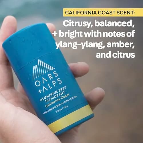 Oars + Alps Aluminum Free Deodorant Stick California Coast 5.2oz (2.6oz x 2) | Odor Protection Without Pit Stains thumbnail 5