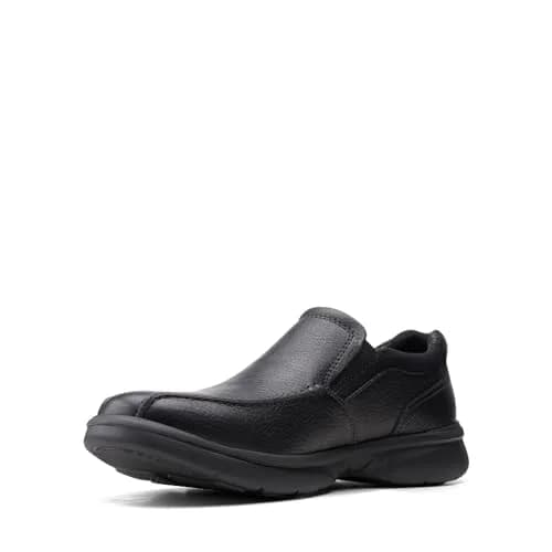 Clarks Bradley Step Loafer Black Tumbled 8 W | Slip-On Comfort with Ortholite thumbnail 1