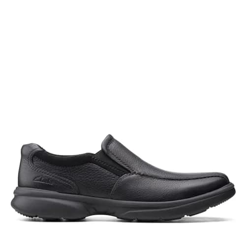 Clarks Bradley Step Loafer Black Tumbled 8 W | Slip-On Comfort with Ortholite thumbnail 6