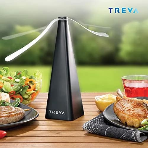 Treva Bug Fan Fly Deterrent with Holographic Blades Black | Battery Powered, 10-inch Height thumbnail 6