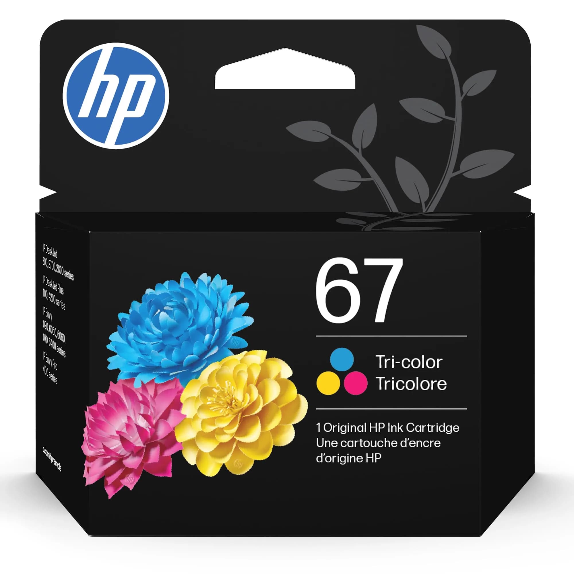 HP 67 Tri-Color Ink Cartridge | 100 Pages Yield | Compatible with DeskJet 1255, 2700, 4100 Series, Envy 6000, 6400 Series