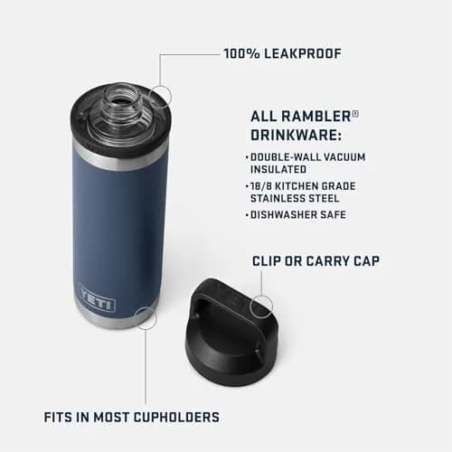 YETI Rambler 18 oz Bottle with Chug Cap, 532ml (18 Fl Oz) | Keeps Drinks Cold for Hours thumbnail 2
