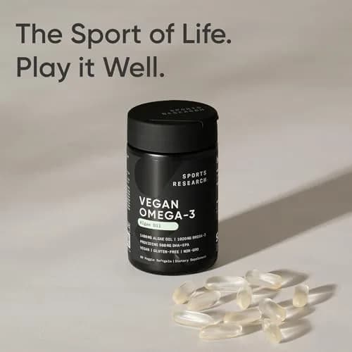 Sports Research Vegan Omega-3 Algae Oil 1020mg 60 Count Plantgels™ | 630mg DHA+EPA Per Serving thumbnail 8