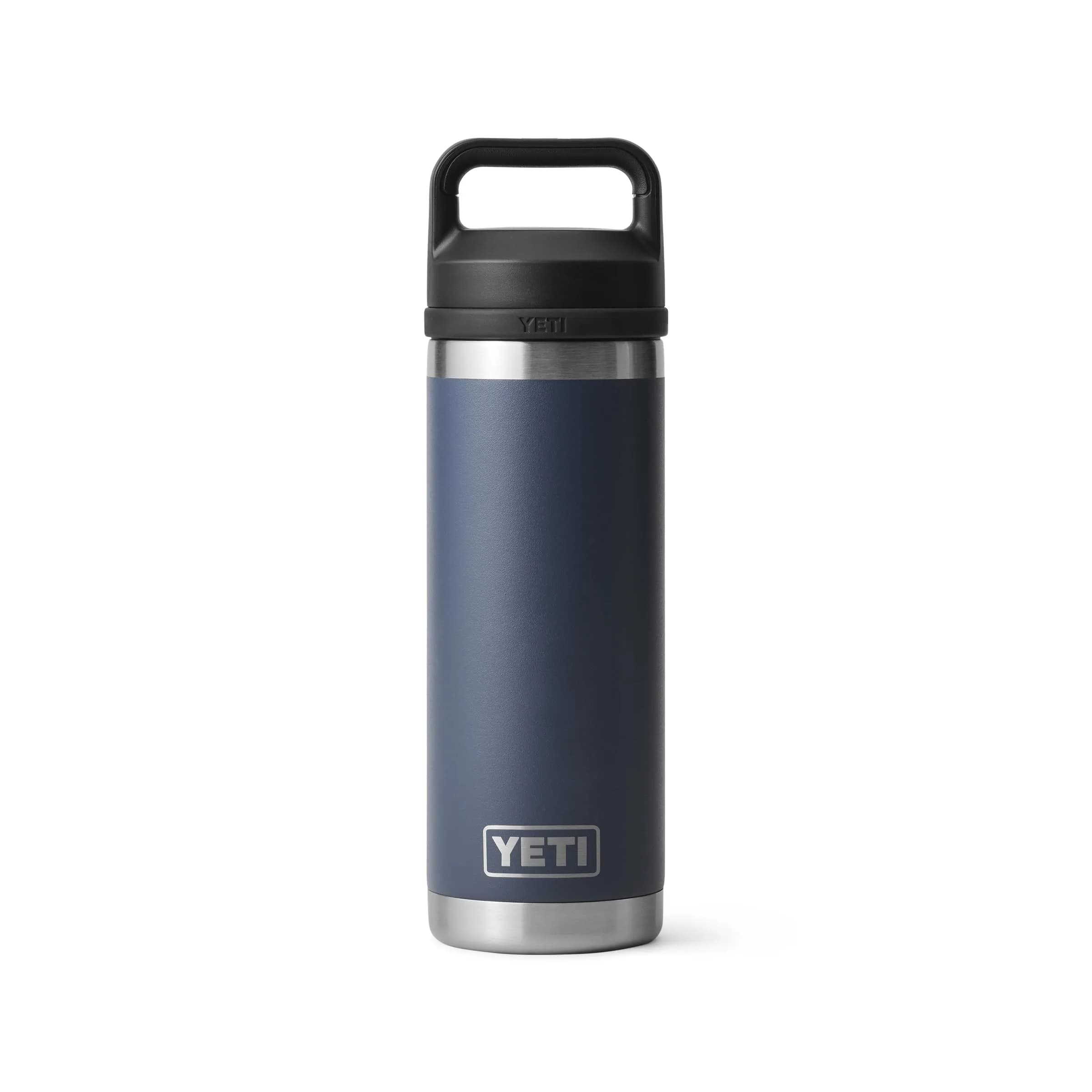 YETI Rambler 18 oz Bottle with Chug Cap, Navy | Keeps Drinks Cold for Hours - main product image