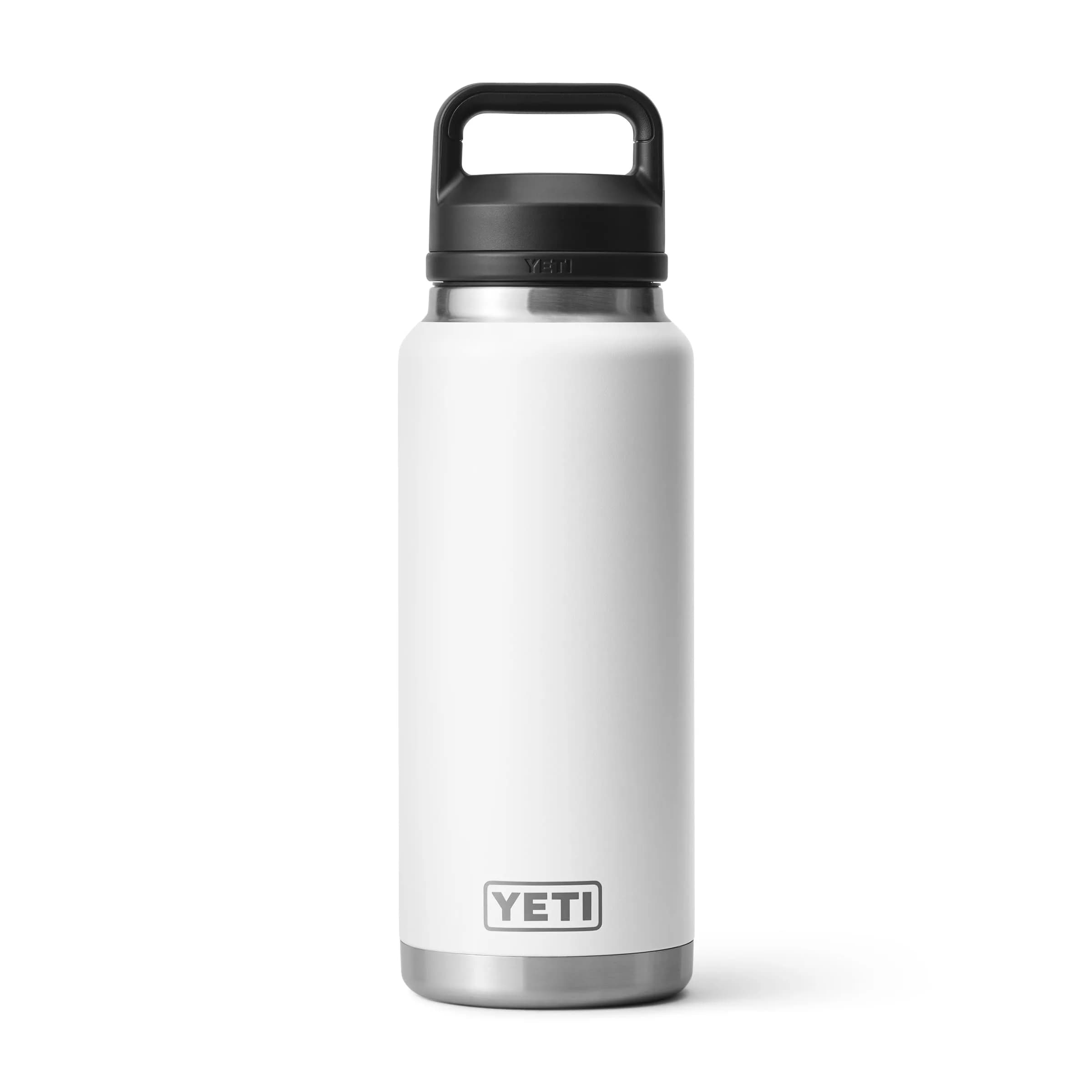 YETI Rambler 36 oz Bottle with Chug Cap, Navy | Insulated Stainless Steel Water Bottle (1065ml / 36oz) — White